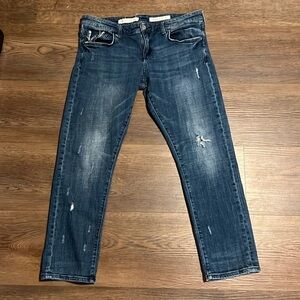 Pilcro and the Letterpress Distressed Slime Boyfriend Jean Size 31